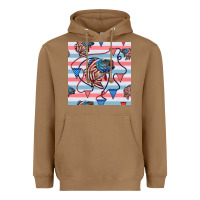 Toasted Coconut american flag bass Heavyweight Hoodie - BundleAndBundleShop