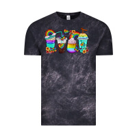Cloud Black rainbow coffee cups Vintage Tee - texasbilliewilder
