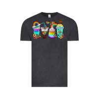 Vintage Black rainbow coffee cups Vintage Tee - texasbilliewilder