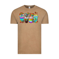 Vintage Coffee rainbow coffee cups Vintage Tee - texasbilliewilder