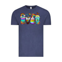 Vintage Denim rainbow coffee cups Vintage Tee - texasbilliewilder