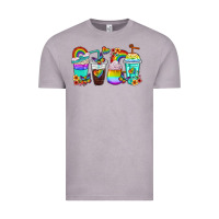 Vintage Zinc rainbow coffee cups Vintage Tee - texasbilliewilder