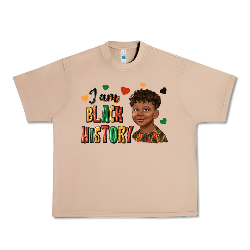 I Am Black History Afro Black Boy Child Juneteenth Urban Heavy Tee by texasbilliewilder | Teevron
