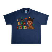 Navy i am black history afro black boy child juneteenth Urban Heavy Tee - texasbilliewilder