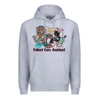 Heather Grey pca patient care assistant western Premium Hoodie - NancyCooperArtShop
