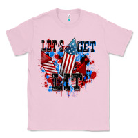 Bubblegum Pink Let's get lit 4th of july Classic Tee - CowGirlArtShop