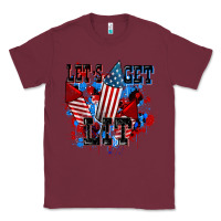 Burgundy Let's get lit 4th of july Classic Tee - CowGirlArtShop