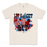 Natural Let's get lit 4th of july Classic Tee - CowGirlArtShop