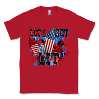Red Let's get lit 4th of july Classic Tee - CowGirlArtShop
