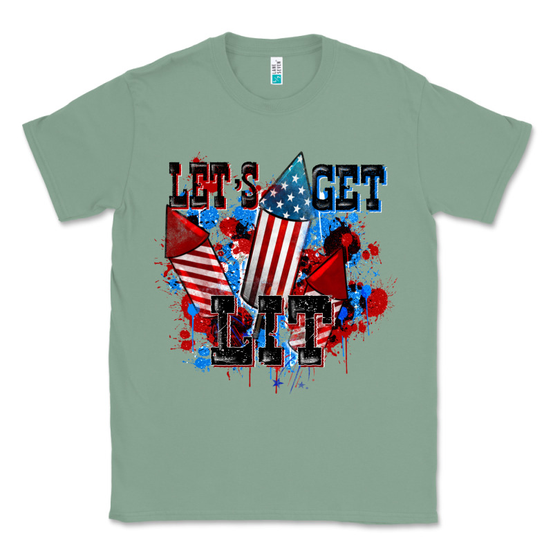 Let's Get Lit 4th Of July Classic Tee by CowGirlArtShop | Teevron