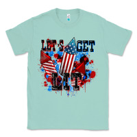 Seafoam Let's get lit 4th of july Classic Tee - CowGirlArtShop