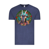 Vintage Denim Dark Goat Christmas Vintage Tee - RanaPortraitStore
