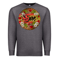 Charcoal Heather ladybug one ornament Premium Sweatshirt - BarkalooDesign