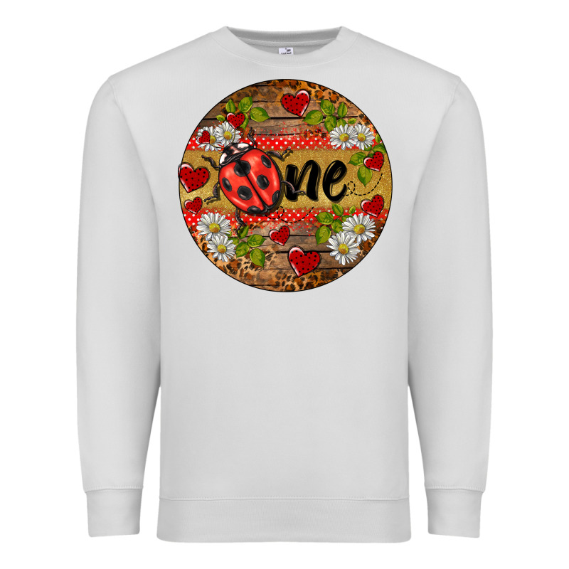 Ladybug One Ornament Premium Sweatshirt by BarkalooDesign | Teevron