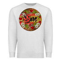 Oatmeal Heather ladybug one ornament Premium Sweatshirt - BarkalooDesign