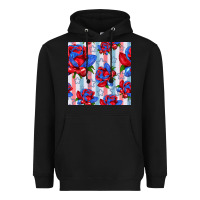 Black patriotic roses Heavyweight Hoodie - BundleAndBundleShop