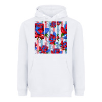 White patriotic roses Heavyweight Hoodie - BundleAndBundleShop