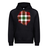 Black Christmas Tartan Patch Urban Hoodie - BundleAndBundleShop