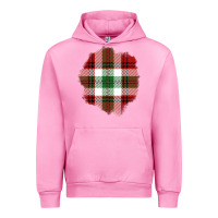 Fuchsia Pink Christmas Tartan Patch Urban Hoodie - BundleAndBundleShop