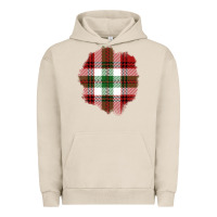 Pigment French Oak Christmas Tartan Patch Urban Hoodie - BundleAndBundleShop