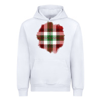 White Christmas Tartan Patch Urban Hoodie - BundleAndBundleShop