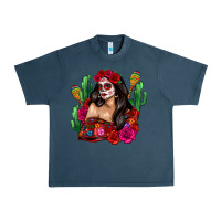Midnight Navy mexico girl Urban Heavy Tee - Zillion Design Studio