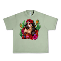 Oil Green mexico girl Urban Heavy Tee - Zillion Design Studio