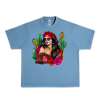 Pebble Blue mexico girl Urban Heavy Tee - Zillion Design Studio