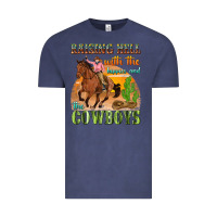 Vintage Denim raising hell with the hippies and the cowboys Vintage Tee - texasbilliewilder