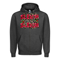 Charcoal Heather Sleigh Girl Sleigh Zipper Hoodie - FaDigitalArtStudio