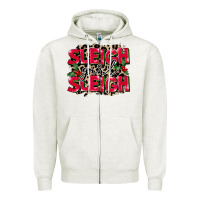 Oatmeal Heather Sleigh Girl Sleigh Zipper Hoodie - FaDigitalArtStudio