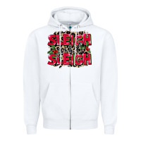 White Sleigh Girl Sleigh Zipper Hoodie - FaDigitalArtStudio