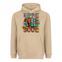 Hippie Soul With Caravan And Flowers Heavyweight Hoodie | Teevron