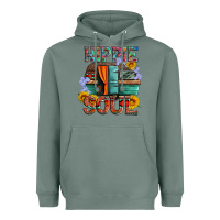 Sage hippie soul with caravan and flowers Heavyweight Hoodie - Artiststas
