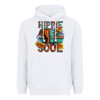 White hippie soul with caravan and flowers Heavyweight Hoodie - Artiststas