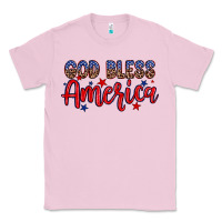 Bubblegum Pink God bless America Classic Tee - Neo Western