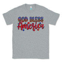 Heather Grey God bless America Classic Tee - Neo Western