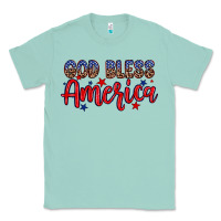 Seafoam God bless America Classic Tee - Neo Western