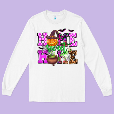 Halloween Home Sweet Home Long Sleeve Tee Designed By Adodesignshop