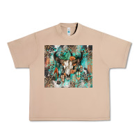 Burro cowhide bull skull Urban Heavy Tee - Zillion Design Studio
