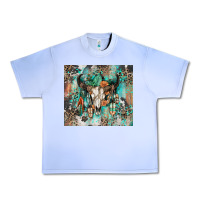 Grape Ice cowhide bull skull Urban Heavy Tee - Zillion Design Studio