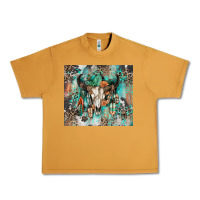 Peanut Butter cowhide bull skull Urban Heavy Tee - Zillion Design Studio