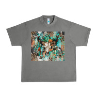 Tornado cowhide bull skull Urban Heavy Tee - Zillion Design Studio