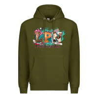Army Green lpn licensed practical nurse western Premium Hoodie - NancyCooperArtShop