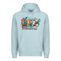 Blue Mist lpn licensed practical nurse western Premium Hoodie - NancyCooperArtShop