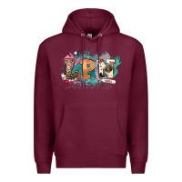 Burgundy lpn licensed practical nurse western Premium Hoodie - NancyCooperArtShop