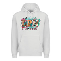 Dove Grey lpn licensed practical nurse western Premium Hoodie - NancyCooperArtShop