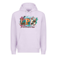 Lilac lpn licensed practical nurse western Premium Hoodie - NancyCooperArtShop