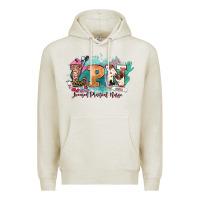 Oatmeal Heather lpn licensed practical nurse western Premium Hoodie - NancyCooperArtShop