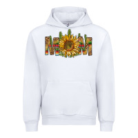 White Western Mom With Sunflower Urban Hoodie - BundleAndBundleShop